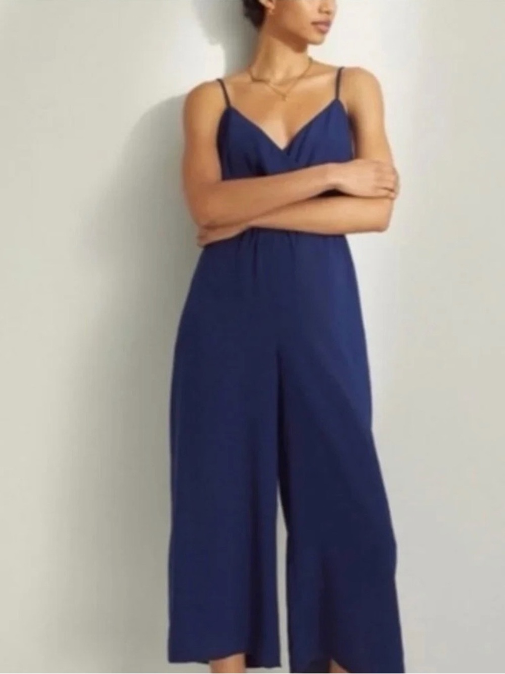 Wilfred Navy Blue Sleeveless Jumpsuit